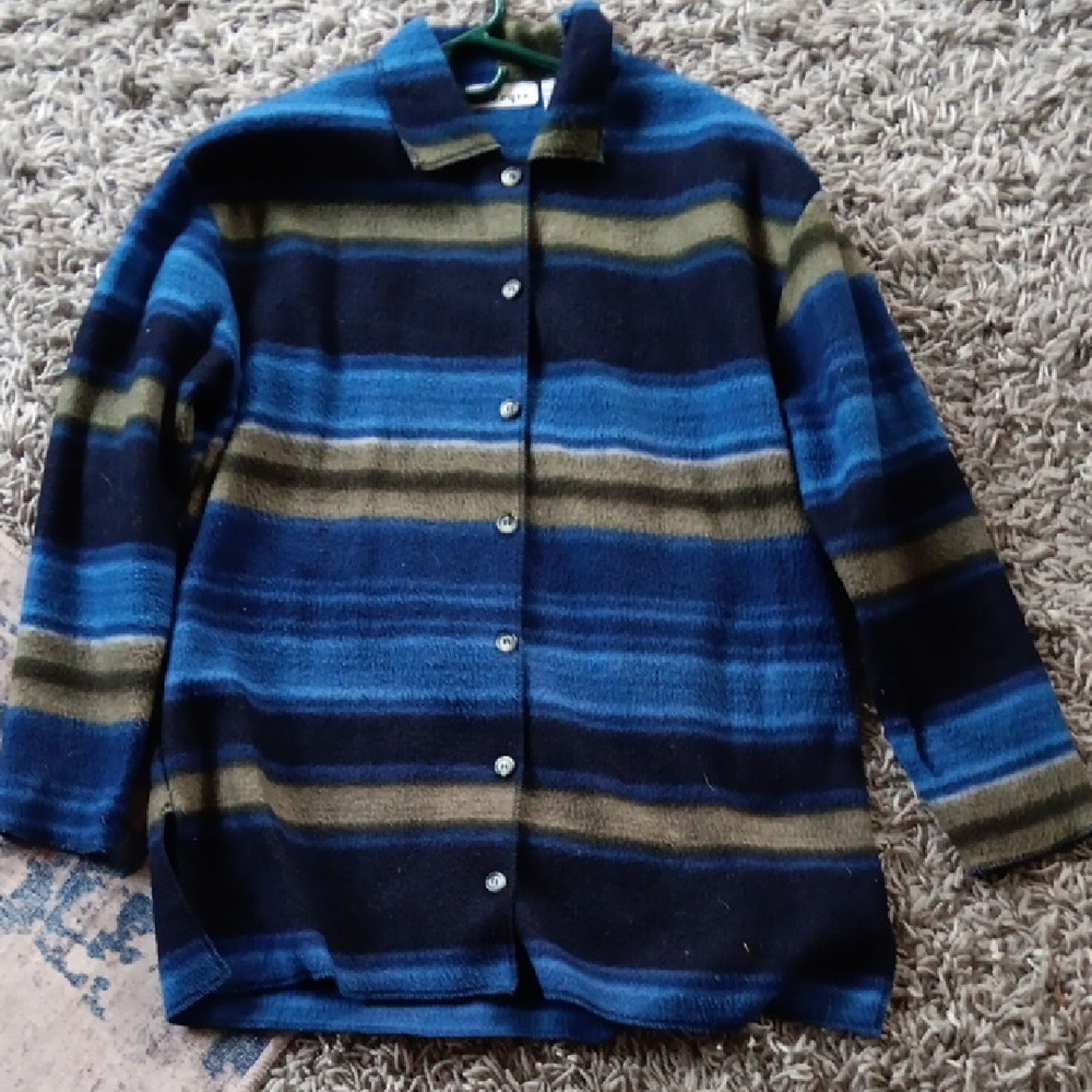 Energie Blue and Green Plaid Jacket